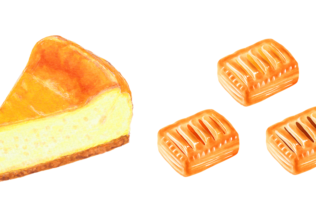 チーズケーキ・アップルパイ