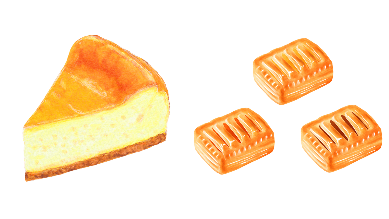チーズケーキ・アップルパイ